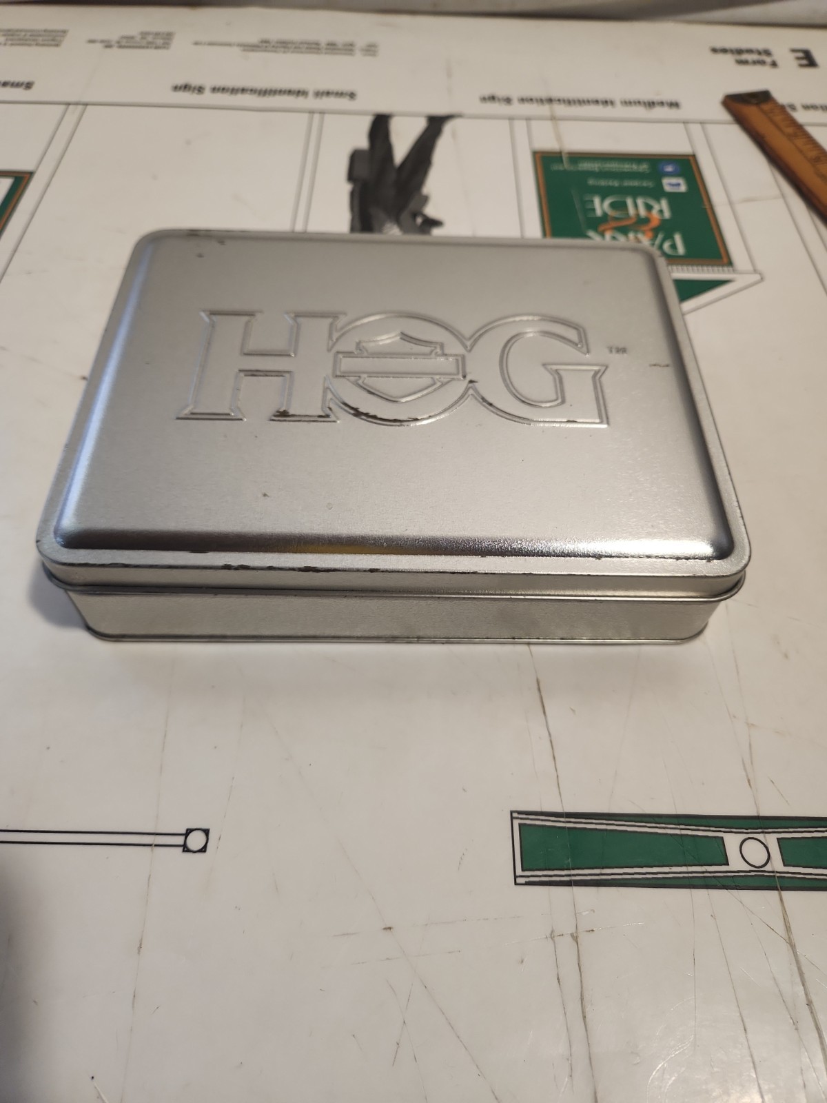 Harley-Davidson HOG Tin (Harley Owners Group) Includes Patch • Pin • Bell