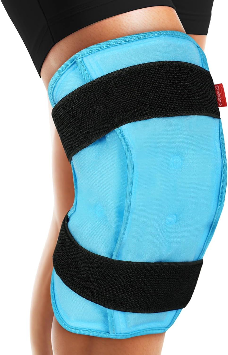 3D Knee Ice Pack Wrap for Injury Reusable Gel, Knee Cold Pad Brace Physical Ther
