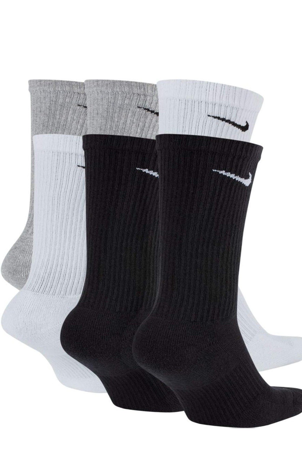 Nike Unisex Everyday Cushion crew  Socks (6 Pair)  MULTICOLOR LARGE
