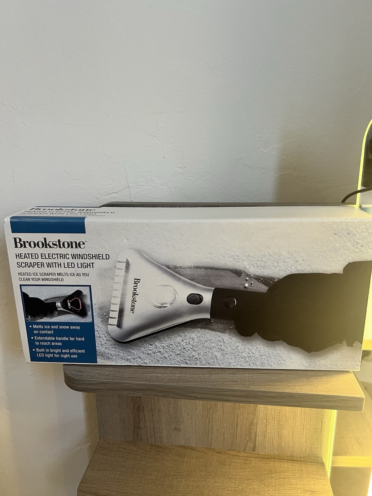 Brookstone Heated Electric Windshield Scraper With LED Light
