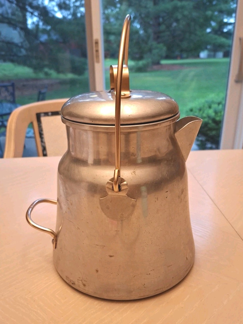 Wear-Ever 3116 Aluminum Percolator Coffee Pot Vintage Rustic 16 Cup Camping USA