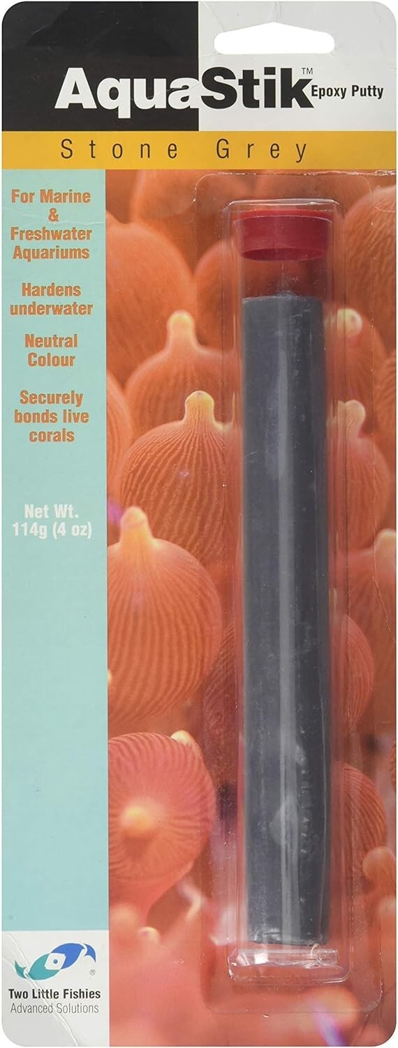 Two Little Fishies AquaStik Stone Grey Epoxy Putty for Aquarium 114g (4 oz)