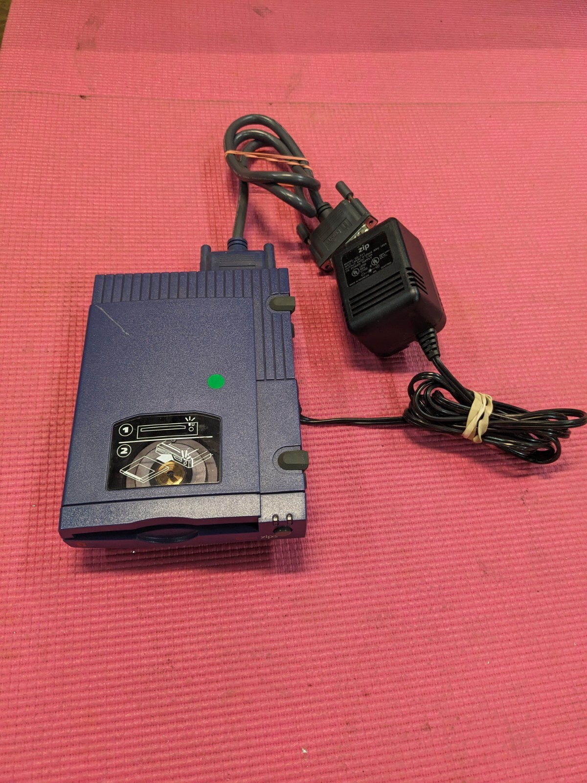 Iomega Zip 100 Parallel Port Zip Drive 04061D00 With Power Supply **TESTED**