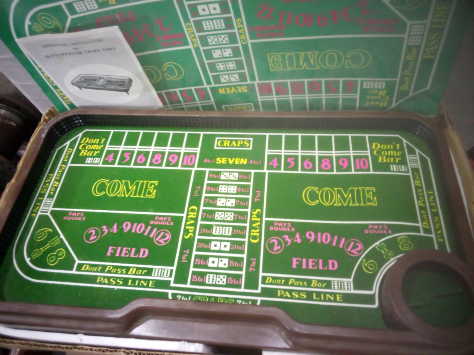 Vintage Waco Auto-Shooter Craps Table Automatic Dice Roller NOS **RARE**