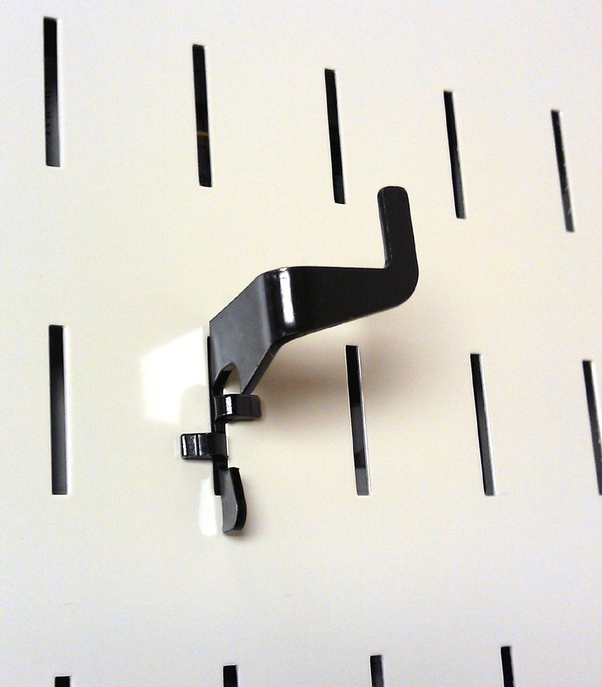 Medium 90 Degree Slotted Hook Pack - Slotted Metal Pegboard Hooks Pegboard an...