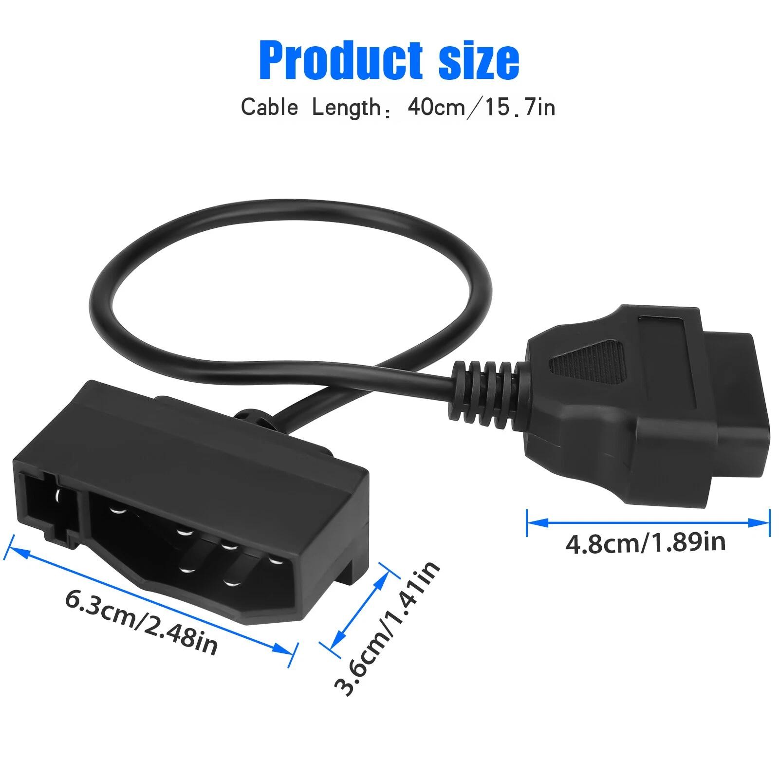 7 Pin OBD1 to 16 Pin OBD2 Convertor Adapter Cable Code Reader Scanner For Ford