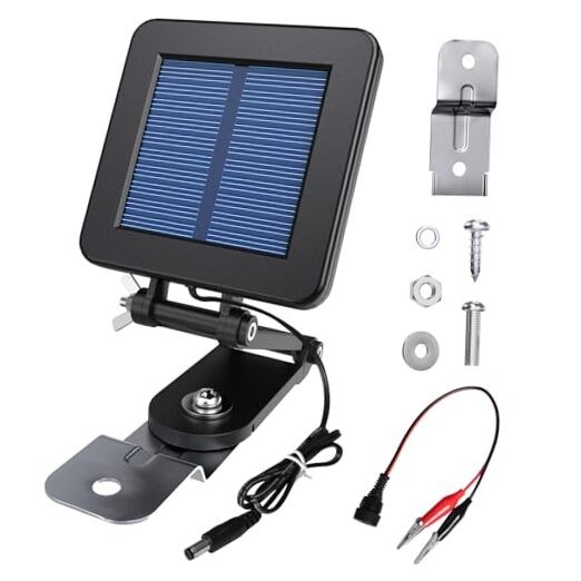 6V Solar Panel for Deer Feeder, Efficient Solar Panel Charger w/Adjustable