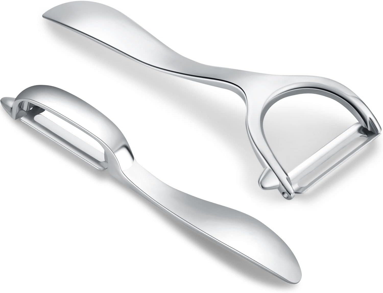 Set of 2 Stainless Steel Vegetable Peeler,Y-Shaped and I-Shaped Stainless Steel