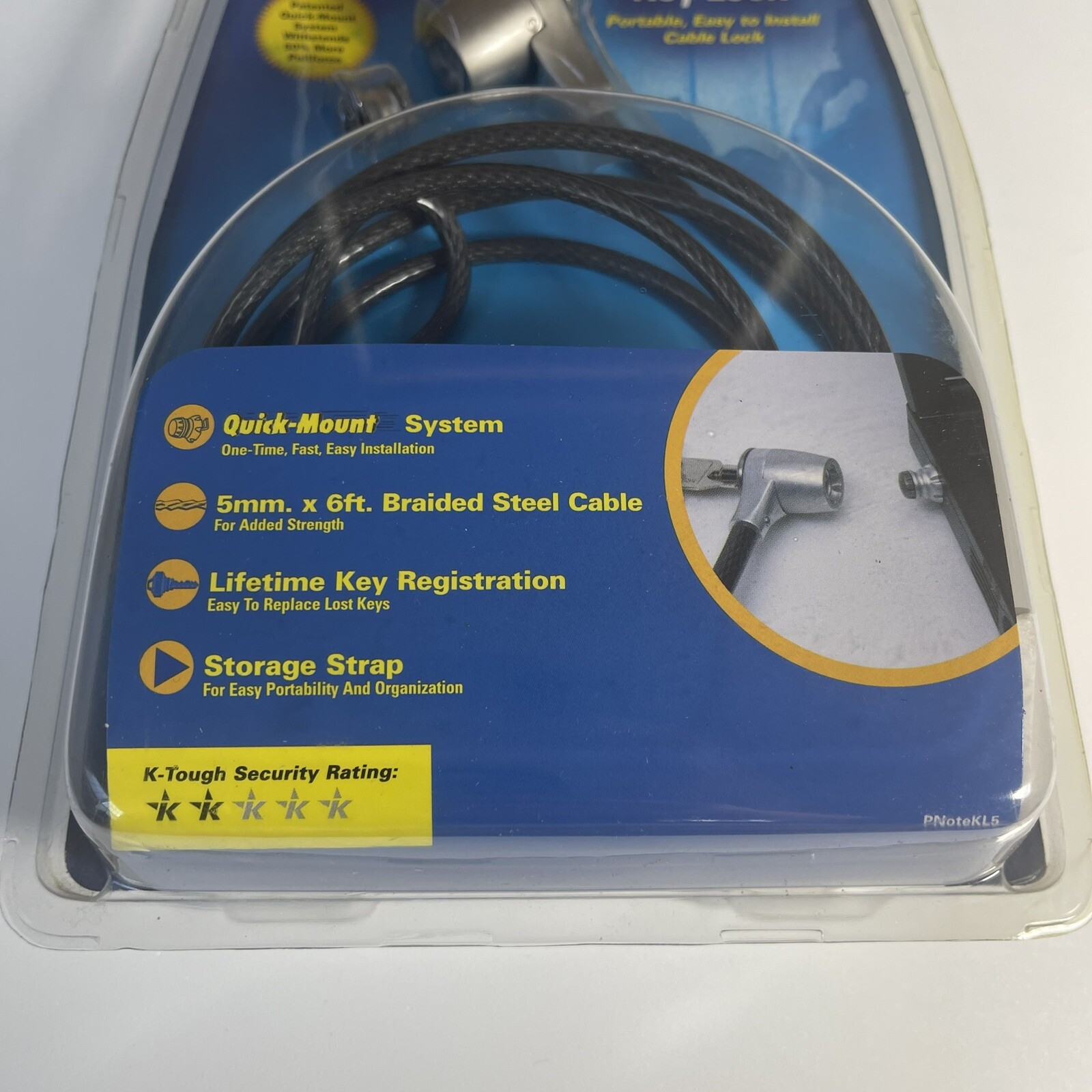 New APC Kryptonite notebook computer key lock portable easy to install cablelock