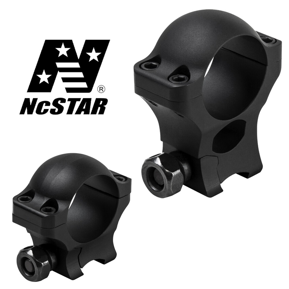NcSTAR VR38D Dovetail 1" Tactical Series Scope Rings Short or High 2 Rings Black