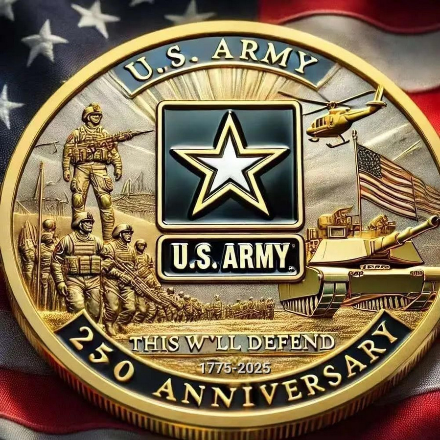 Army 250 Anniversary Challenge Coin Military Collectible Armed Forces 1-pc