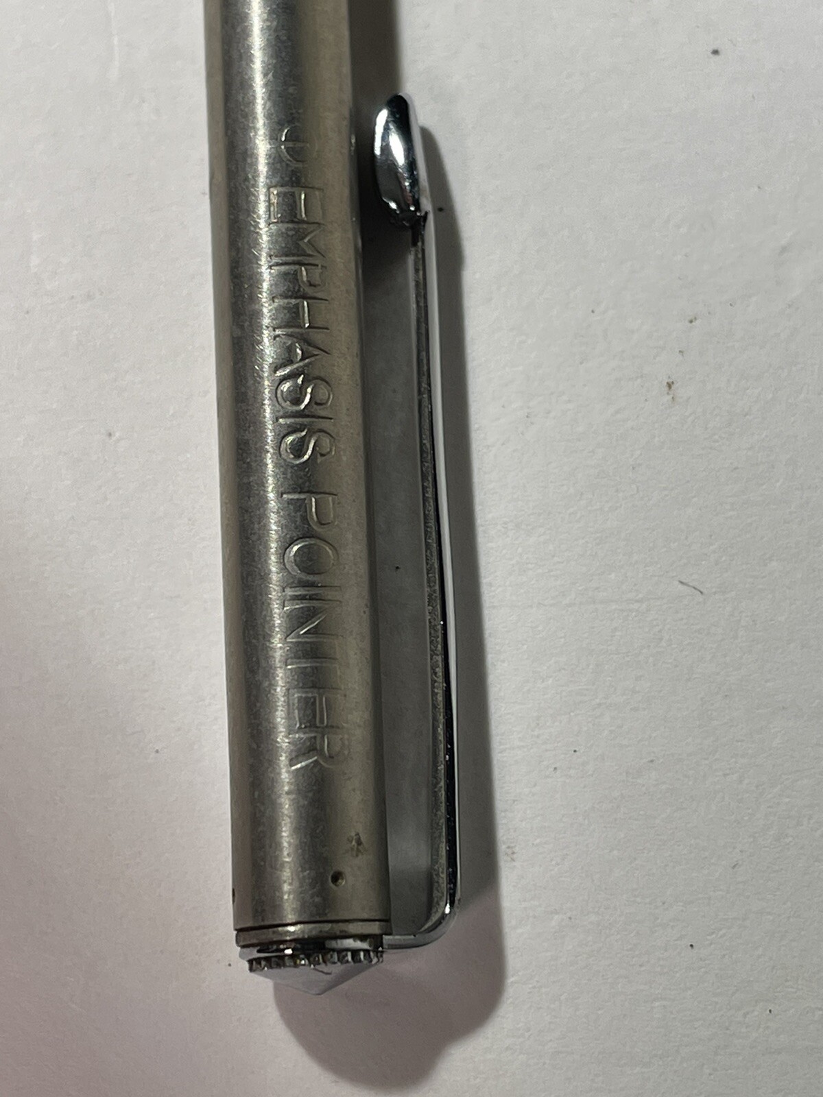 Vintage EMPHASIS Pointer BRUSHED NICKEL Telescoping 25” w/ POCKET CLIP