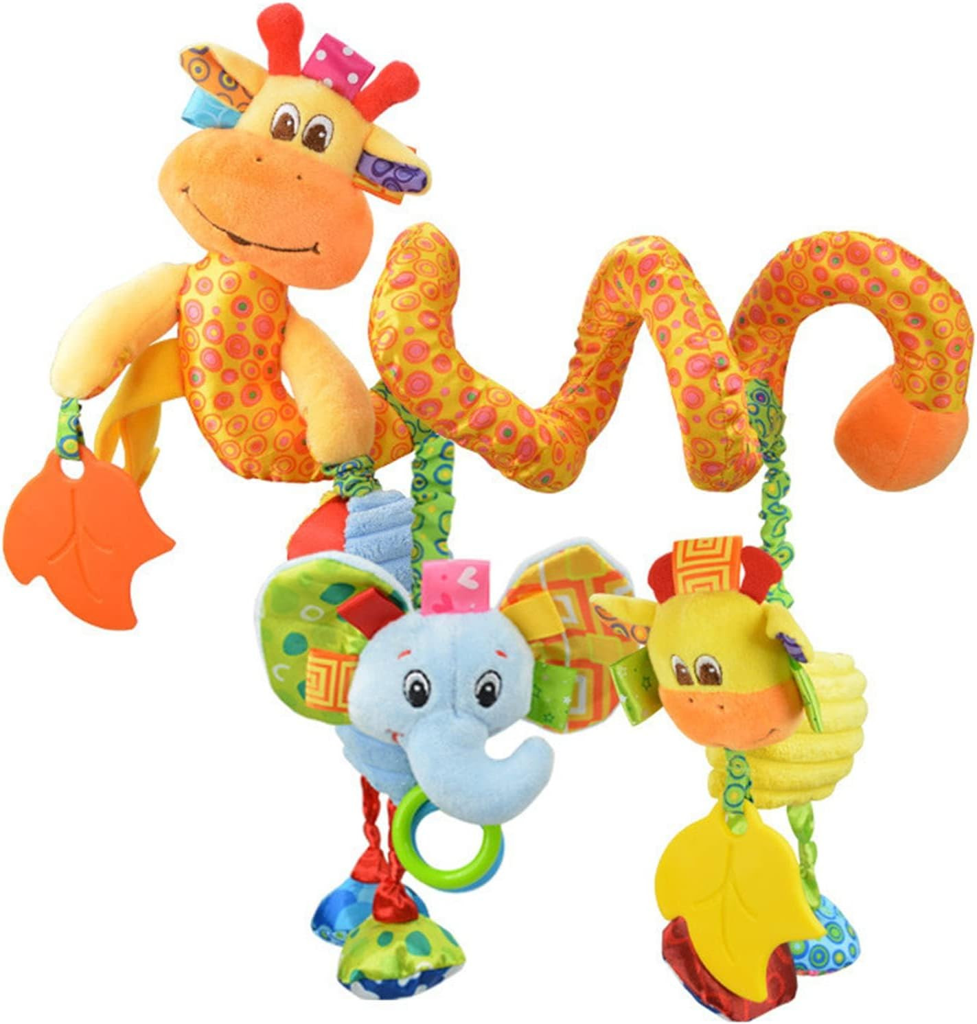 Crib Stroller Car Seat Toys for Baby 0-3-6-9-12 Months, Tummy Time Hanging Senso