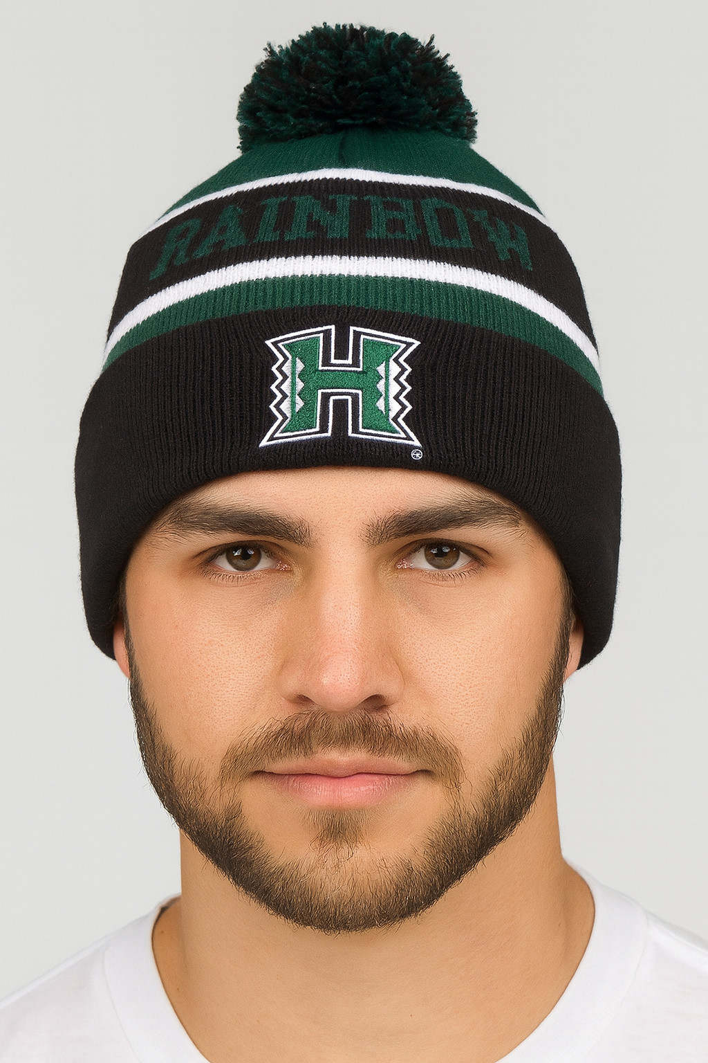 Hawaii Rainbow Warriors Beanie Hat – NCAA Winter Pom Cuffed Knit Cap
