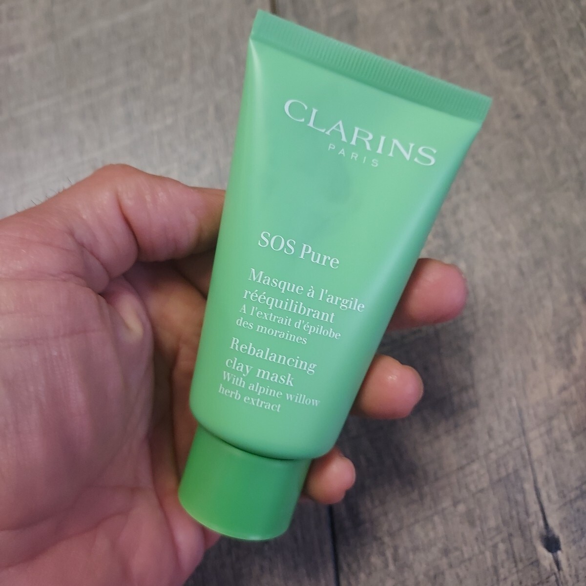 Clarins SOS Pure Rebalancing Clay Mask With Alpine Willow 2.3oz Sealed