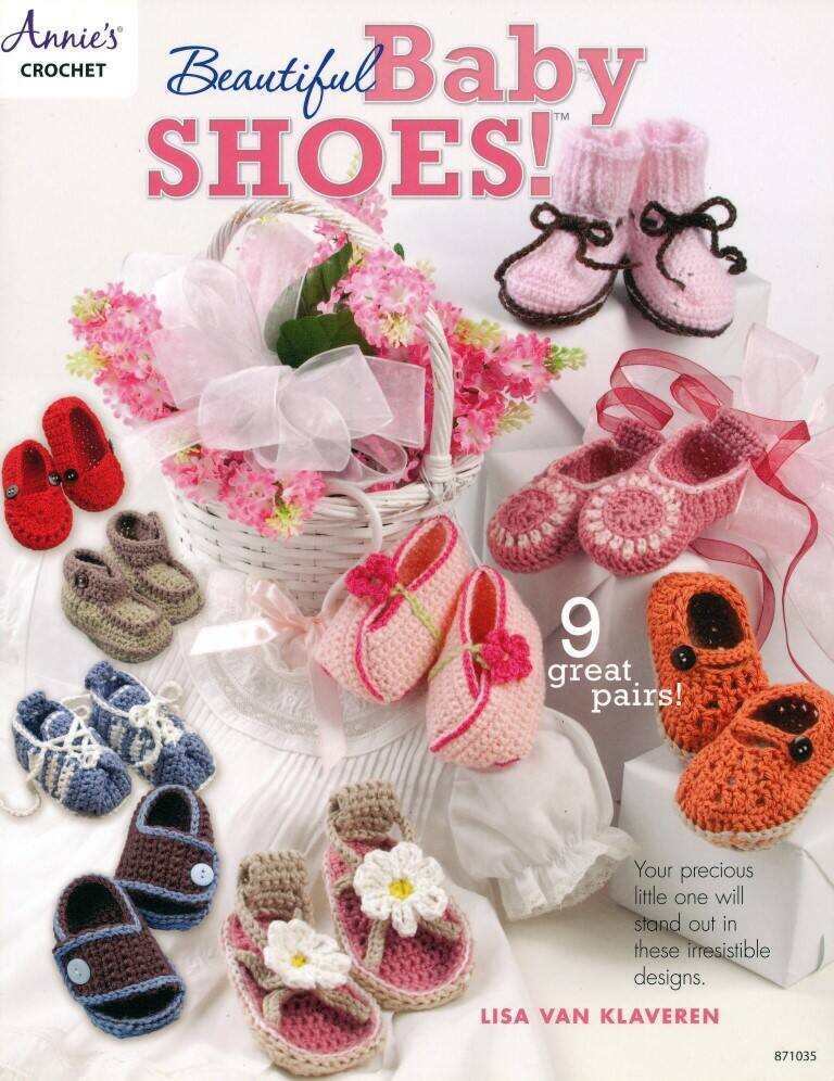 NEW ANNIE'S CROCHET BEAUTIFUL BABY SHOES! 9 CUTE PROJECTS