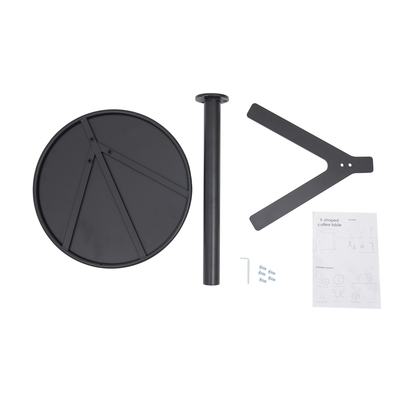 48x56cm Side Table with Y-shaped Base, Side Table, Modern Couch End Table