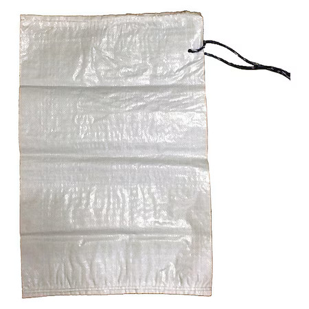 Zoro Select 6Fgy2 Sand Bag, Polypropylene, 27 In Length, White 100 Pk, 6Fgy2