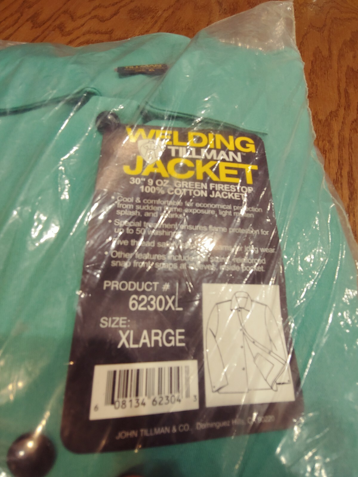 Tillman Flame Retardant Jackets 6230XL 6230BXL 30" 9OZ XL Set of 2 Blue & Green