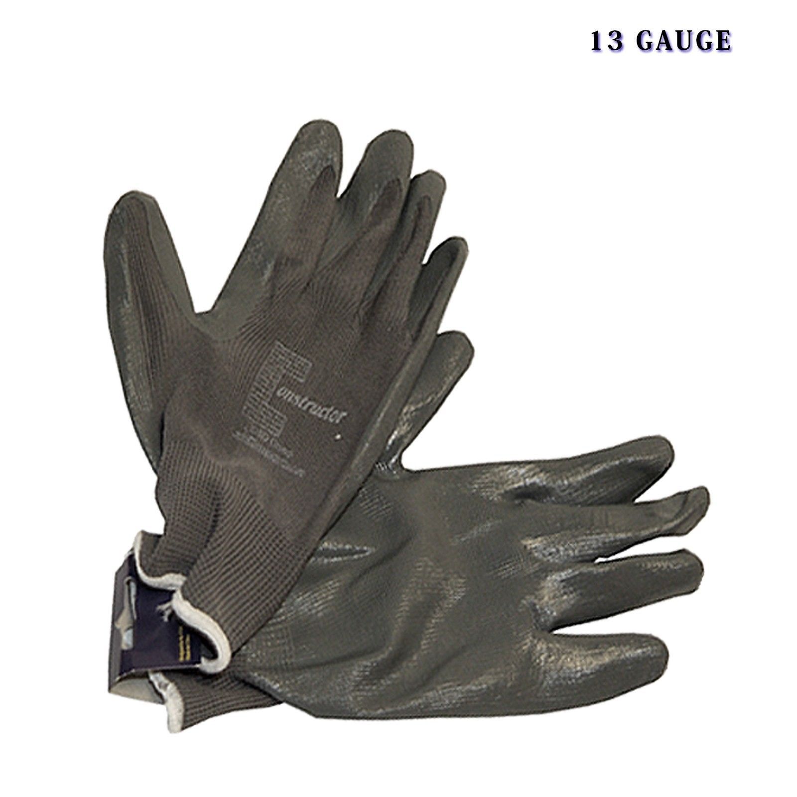 "Constructor" Nitrile Coated Heavy Duty Gloves 13 Gauge 3 5 10 20 120 Pairs
