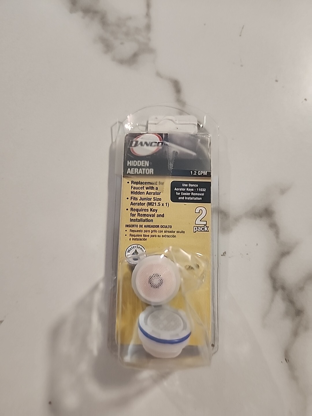 DANCO Hidden Aerator 1.2 GPM 2 Pack Replacement For Faucet M21.5 X 1 12069