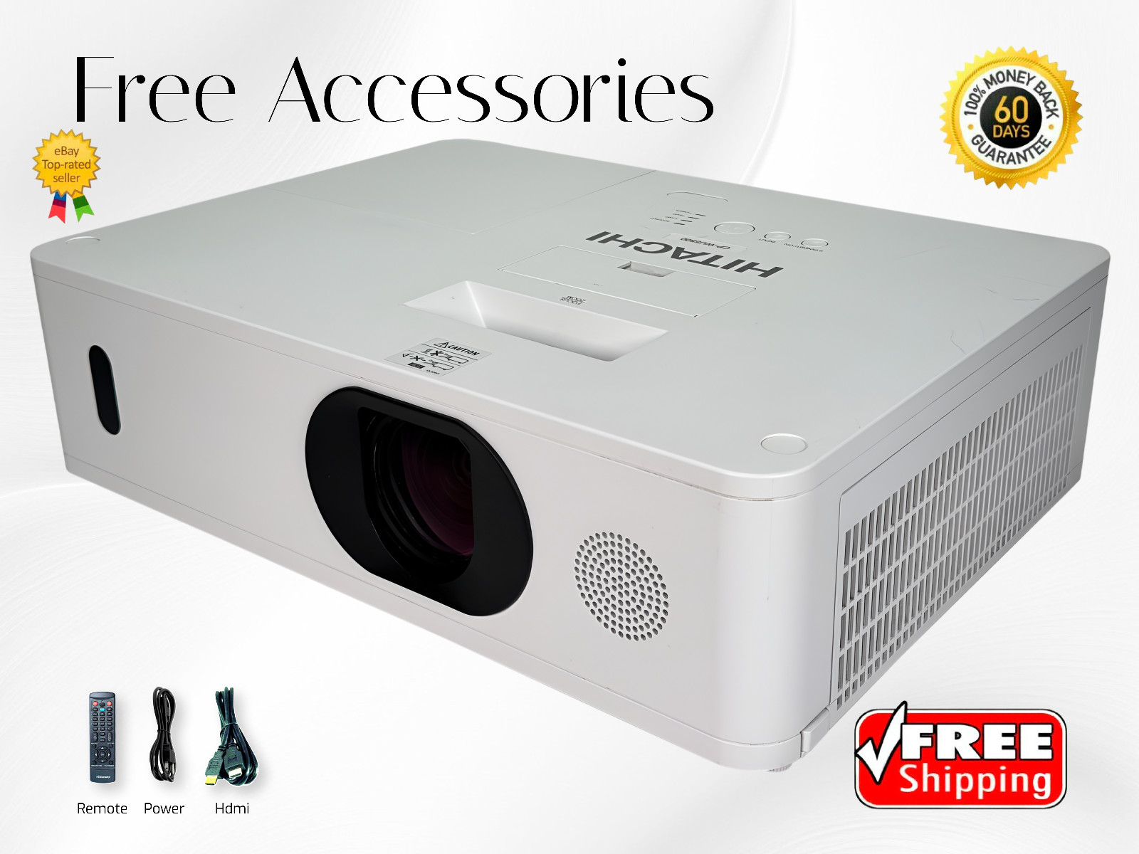 Hitachi CP-WU5500 3LCD Projector Lens Shift 5000 Lumens HDCR Wireless Capability