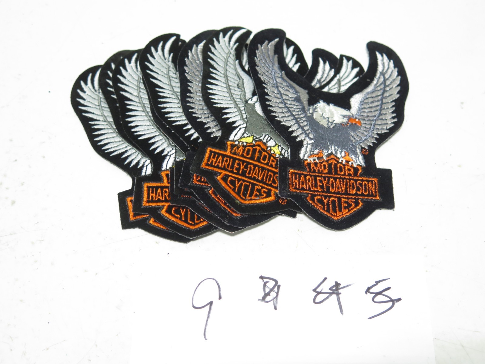 HARLEY DAVIDSON VINTAGE UP WING SILVER EAGLE BAR & SHIELD PATCH 4"x 6" NEW
