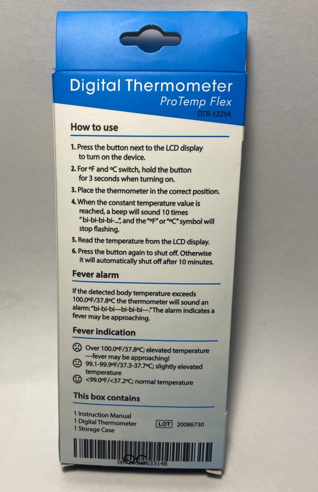 Digital Thermometer ProTemp Flex DTR-1221A iProven Waterproof Clinically Tested