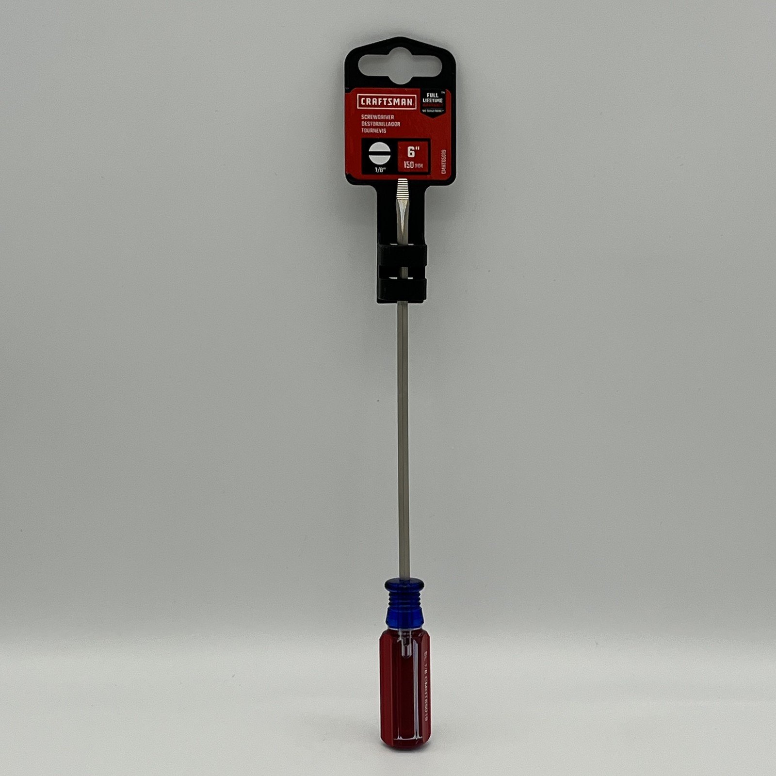 CRAFTSMAN SL 1/8" x 6" Slotted Screwdriver CMHT65019 Full Lifetime Warranty