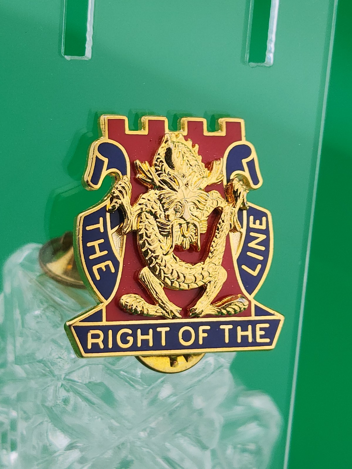 US Army 14th Infantry Regiment The Right Of The Line DUI Insignia Pin Military