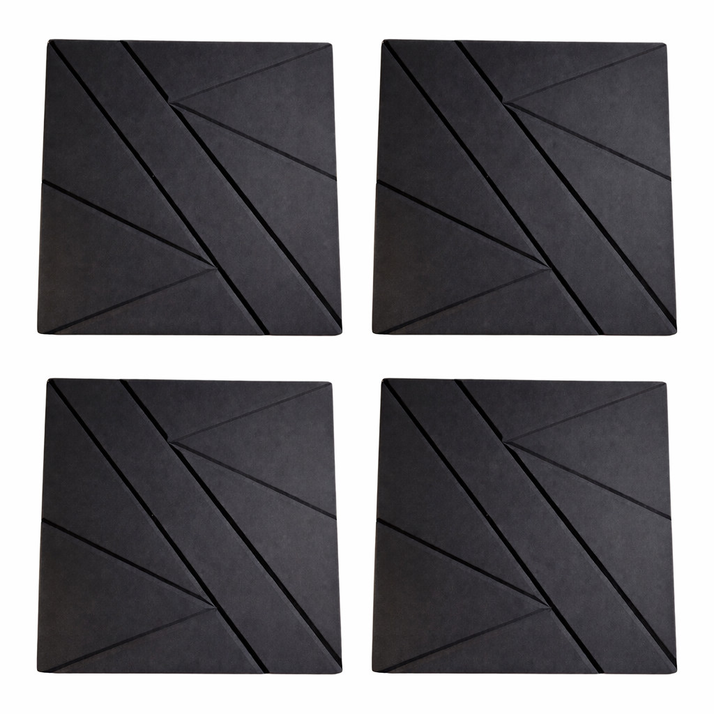 4pk Sound Proof Foam Panels, 12"X 12"X 0.4" Acoustic Panels Self-Adhesive 18z