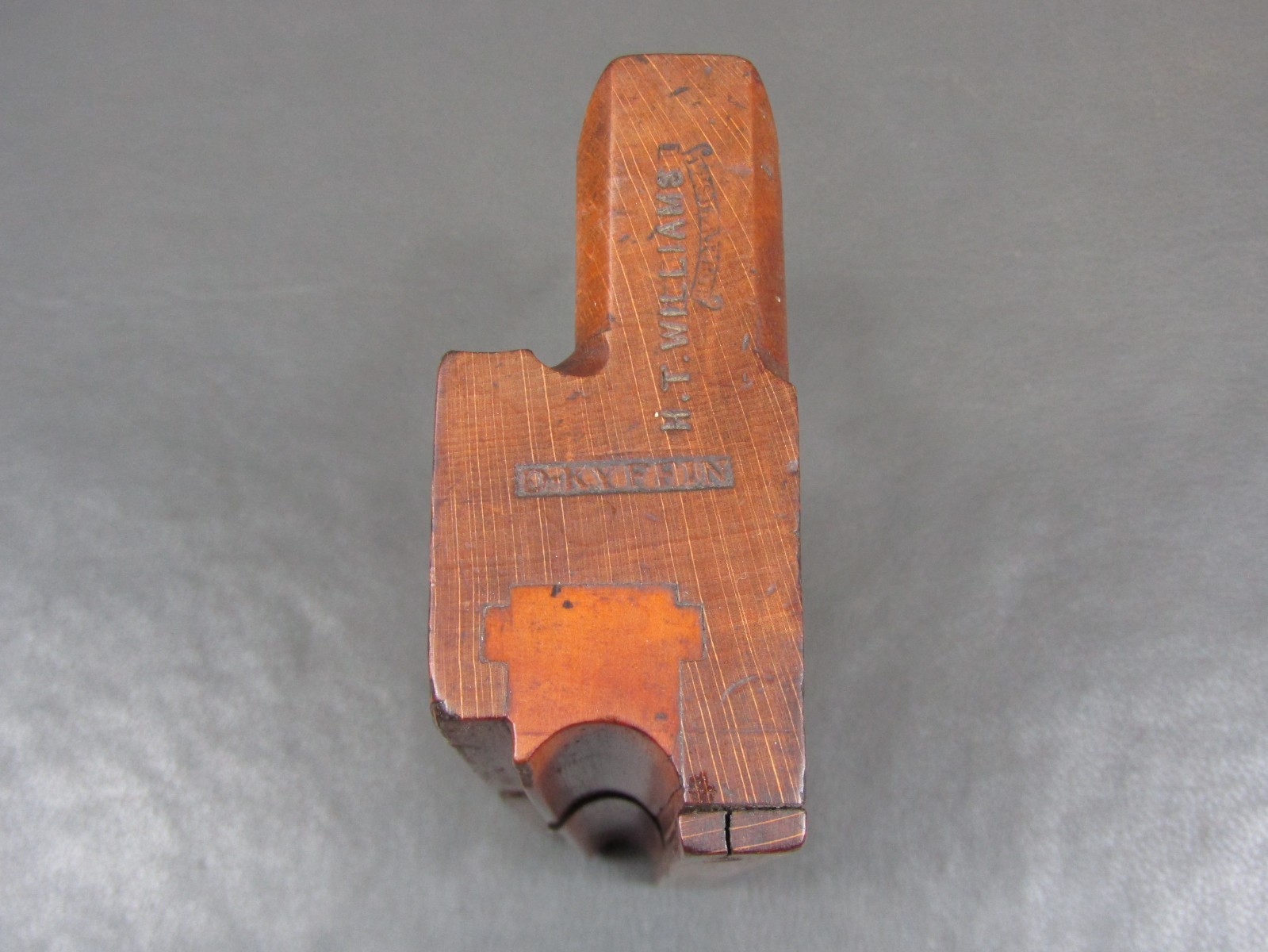Wooden moulding plane 5/8" fully boxed side bead vintage old tool by Js Clarke