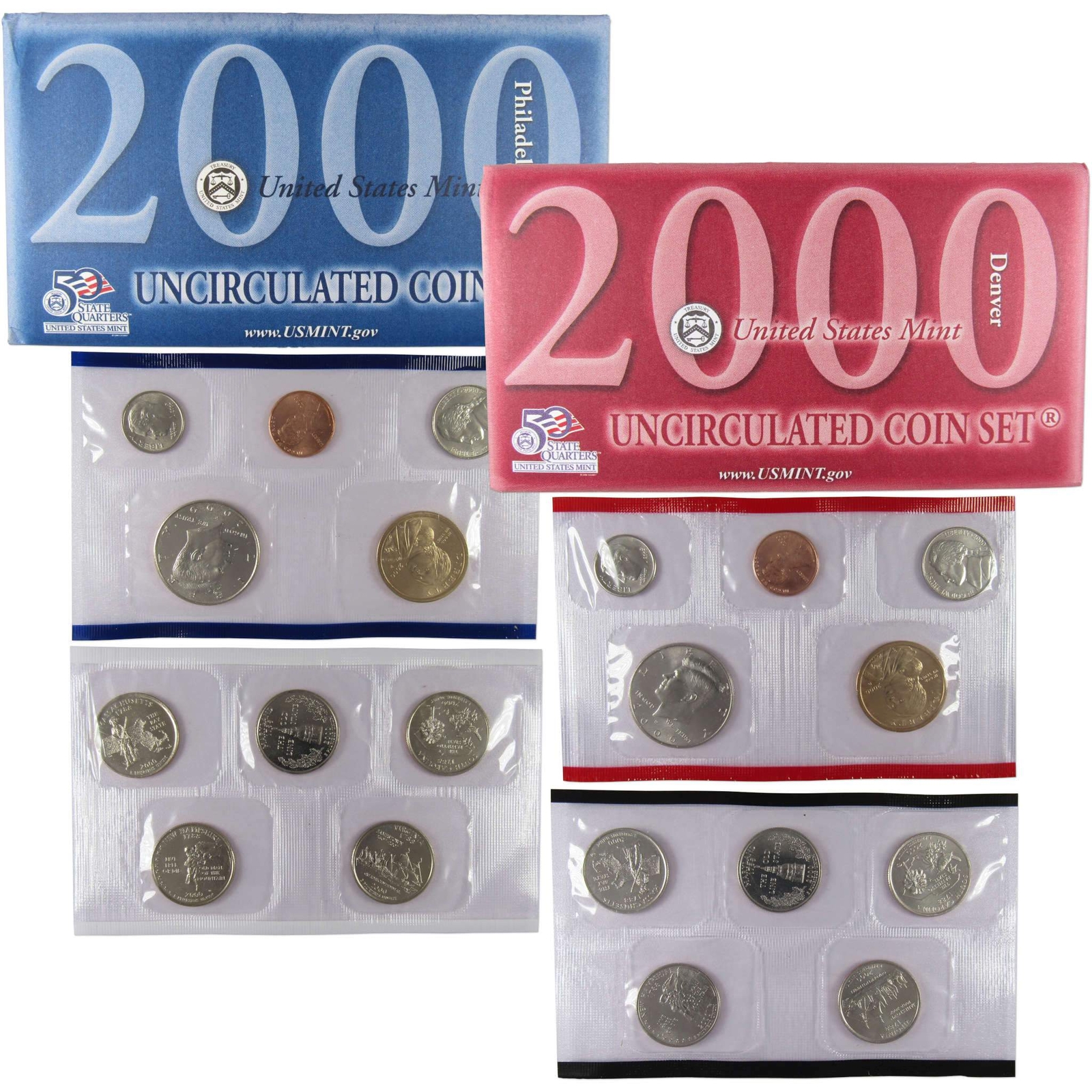 2000 U.S. Mint Set Uncirculated Original Government Packaging OGP Collectible