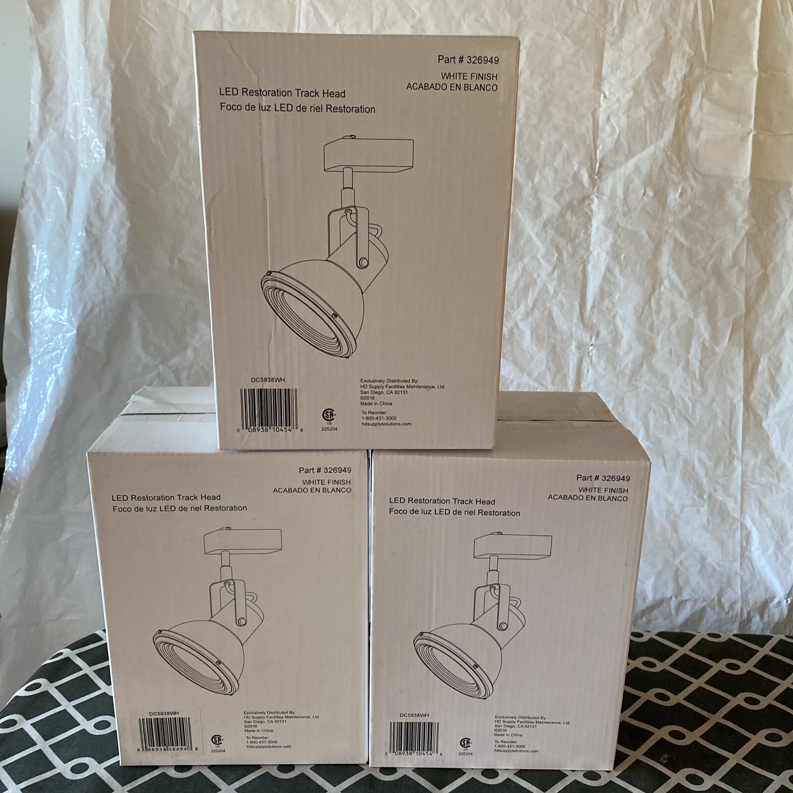 Seasons LED Restoration Track Head 7W 120V White DC5938WH, SET OF THREE, NIB!
