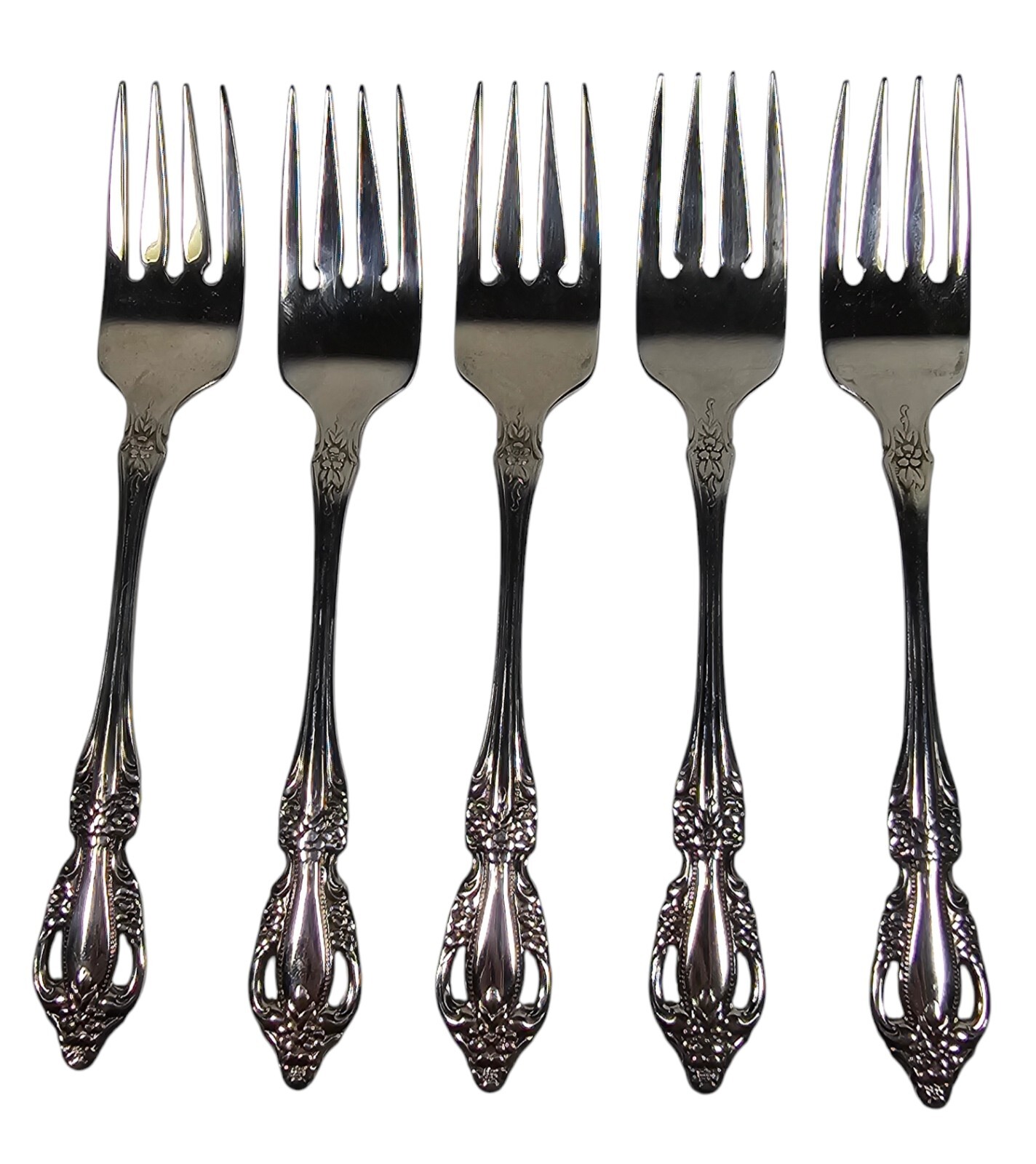Lot of 5 Oneida Raphael Stainless Steel Flatware Salad Forks 6 ¾”