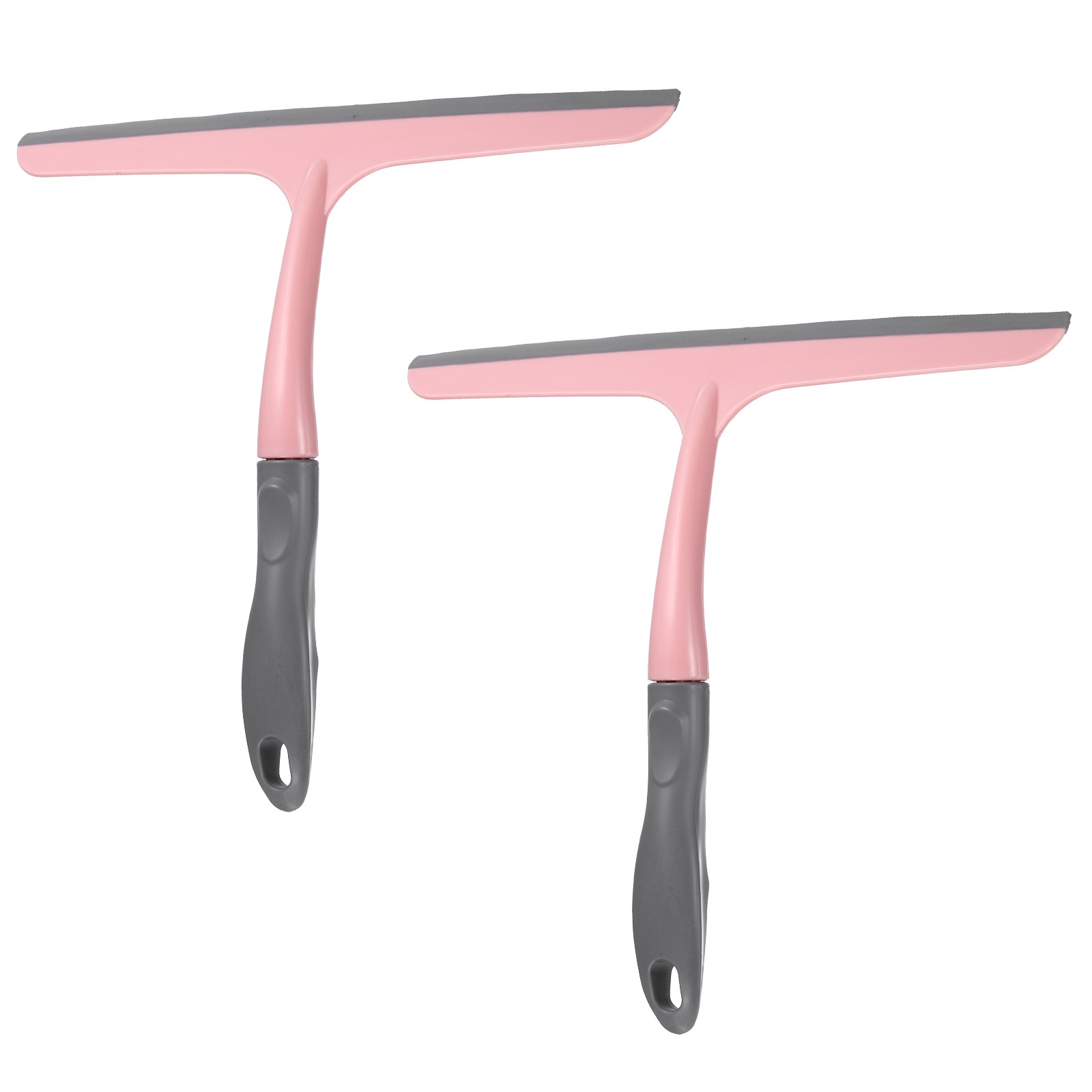 2 Pack 10 Inch Shower Squeegee for Glass Doors & Mirror, Pink