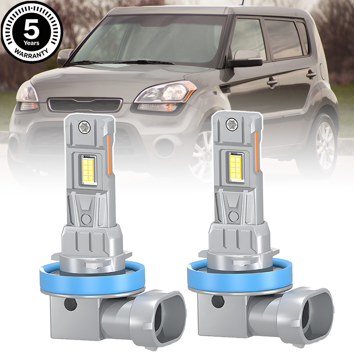 2× LED Headlight Bulbs 6000K 12000lm White Low Beam For Kia Soul 2012-2013 US