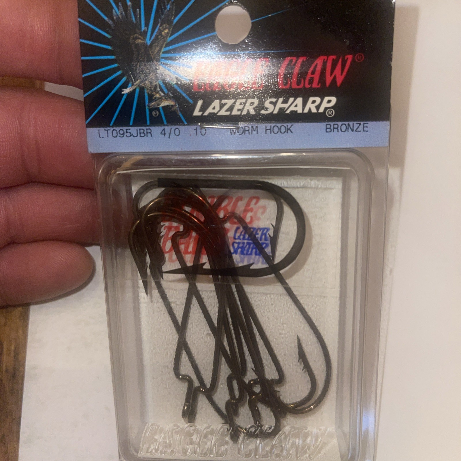 Eagle Claw Lazer Sharp Fishing Hooks LT095JBR 4/0 10 pack