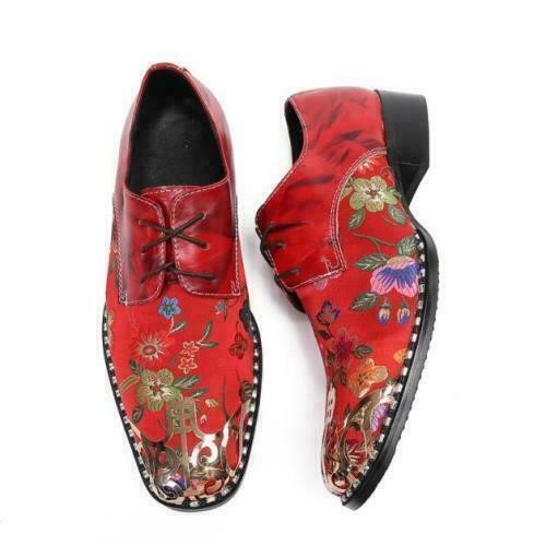38-46 Mens Dress Formal Real Leather Wedding Shoes Pointy Toe Oxfords Lace up