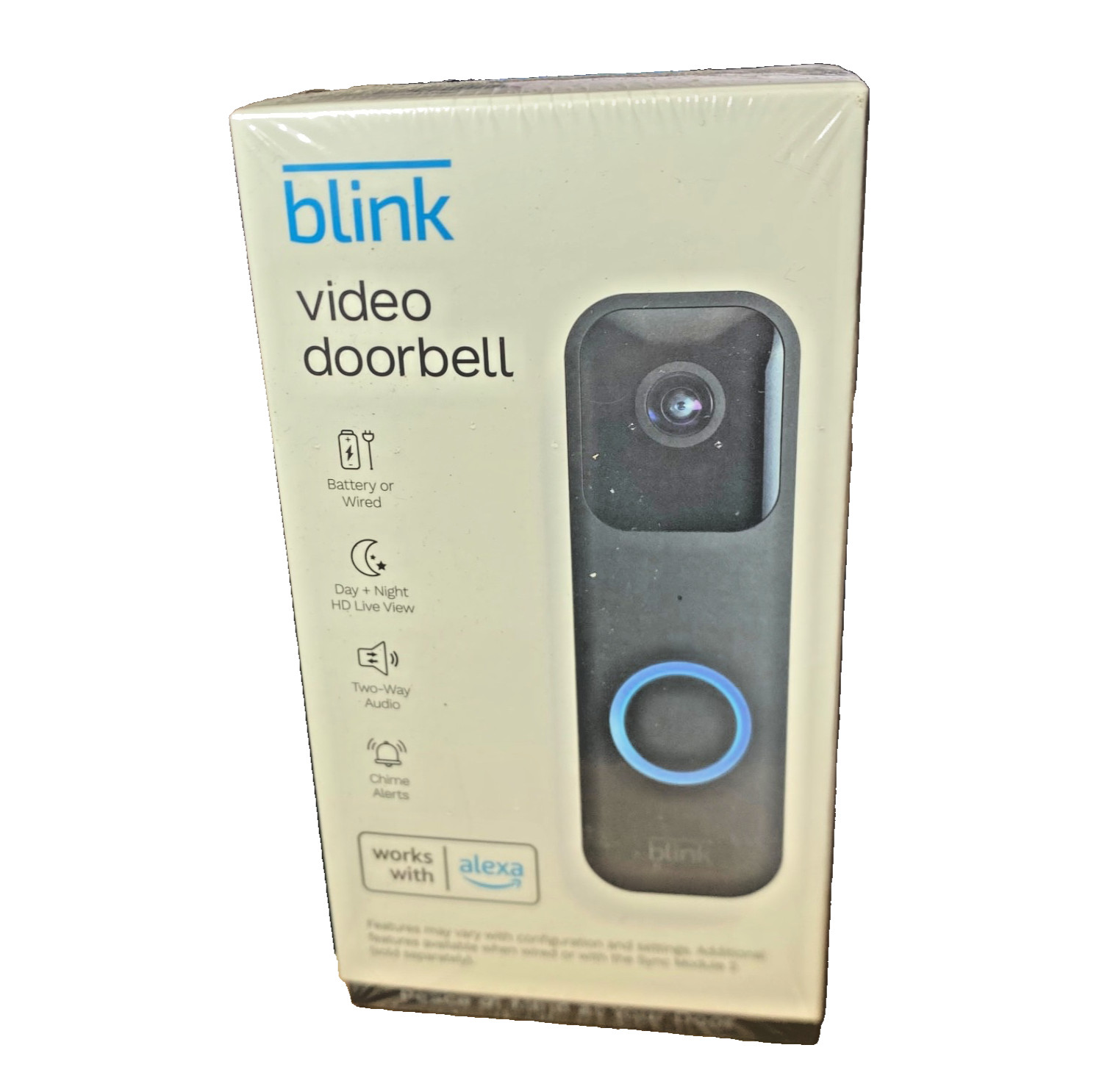 Blink Smart WiFi Video Doorbell Black Wired or Battery NEW Sealed Alexa