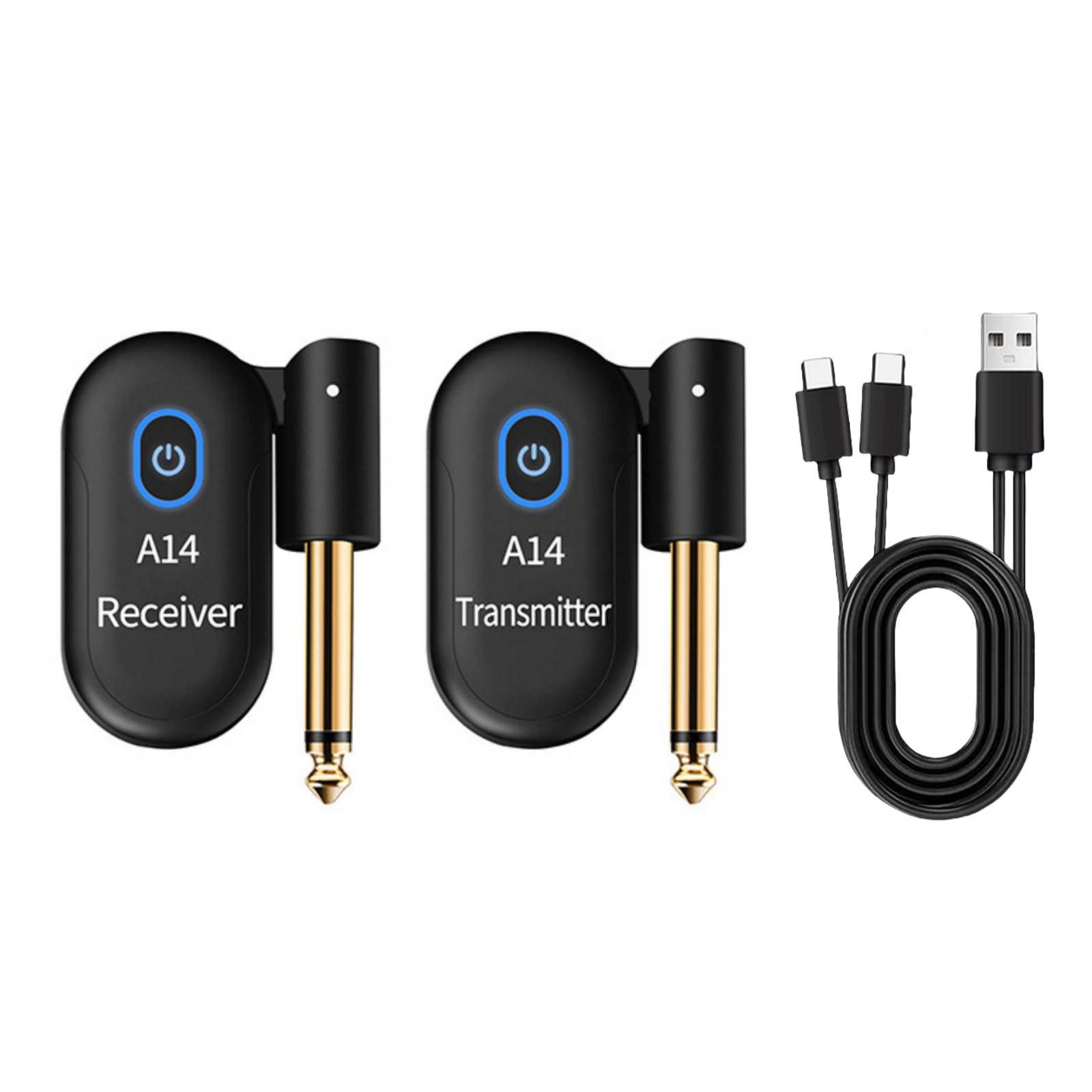 2.4GHz Wireless System for Electric Guitar Bass Violin Receiver Transmitter Set