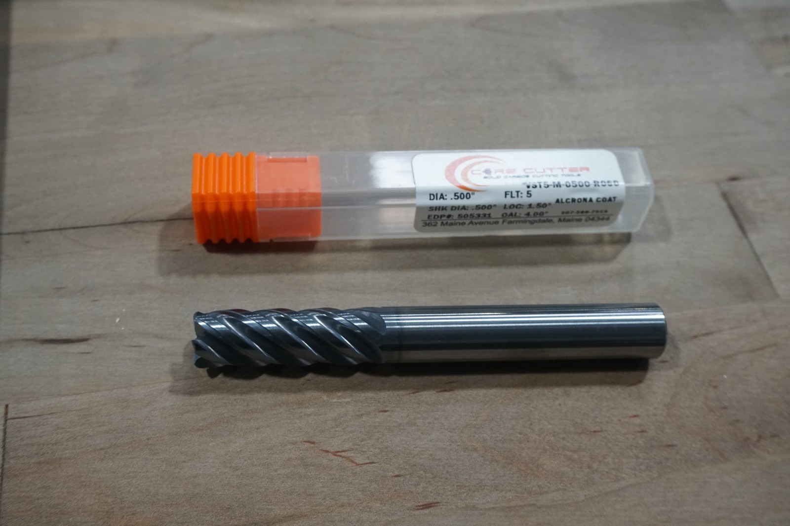 CORECUT 1/2"D X 1/2"SHK X 1-1/2"LC X 4"OL X .060" CR 5FL,ALCRONA, FREE SHIP, 1PC