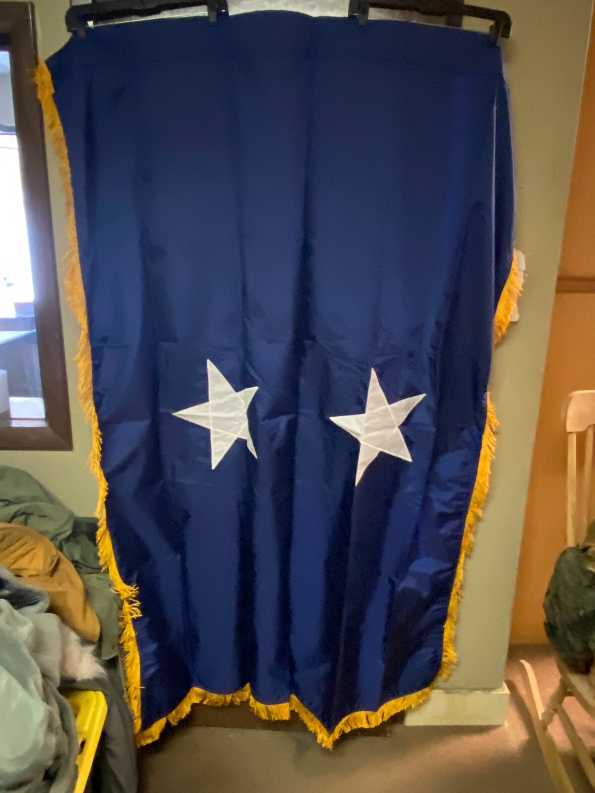 INDIVIDUAL REAR ADMIRAL Flag W/FRINGE ELIGIBLE FOR COMMAND AT SEA-New-GI Issue
