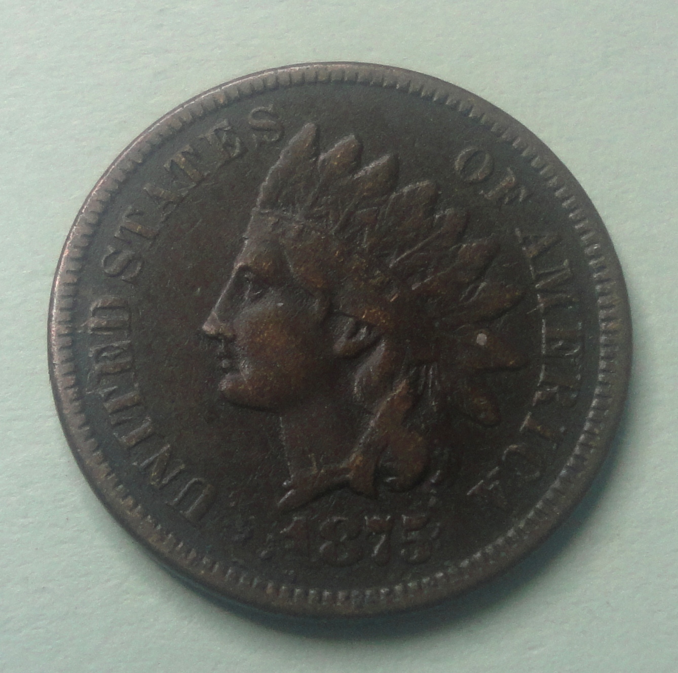 1875 Indian Head Cent Penny OLD   "TUCK"   IH26 XF