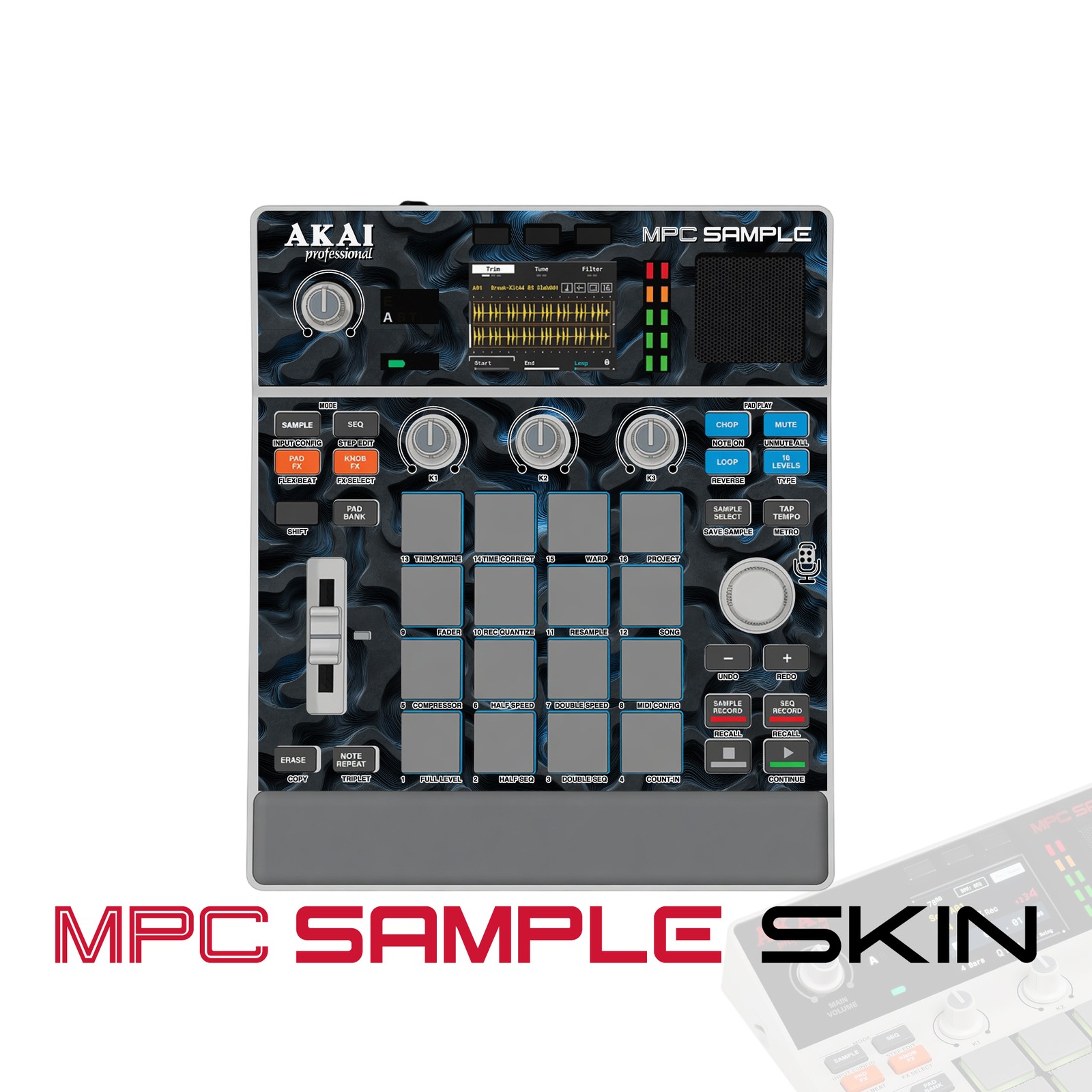 Akai MPC Sample Skin / Neon Teal