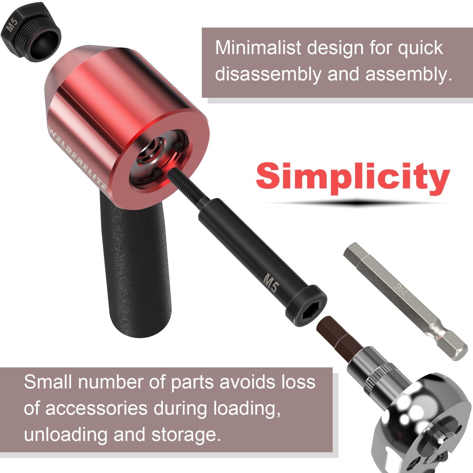 Rivet Nut Drill Adapter Tool Kit - 290 Rivet Nuts & 13 Mandrels Included