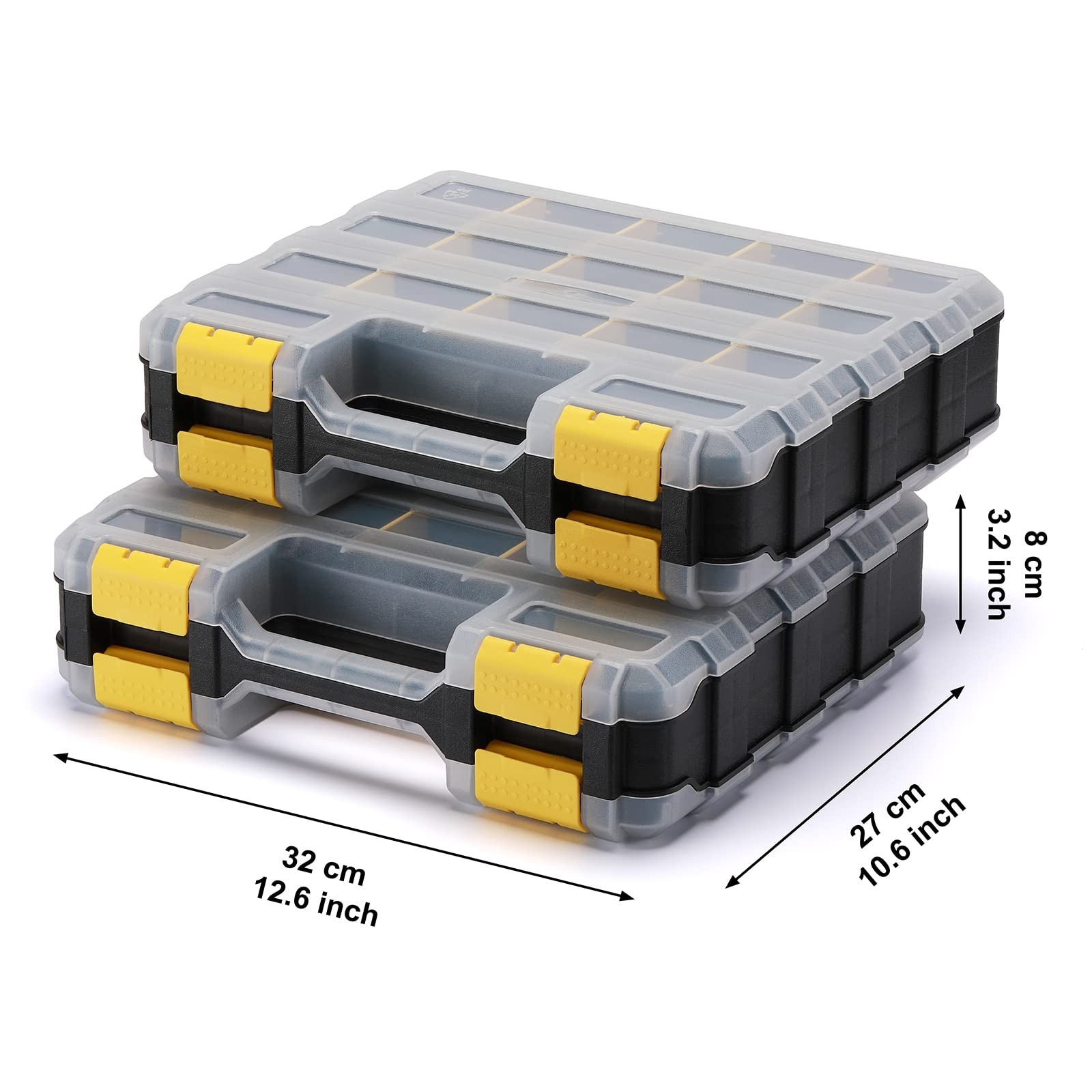 EMENTOL 2PCS Double Side Tool Organizer with Customizable/Removable Plastic D...