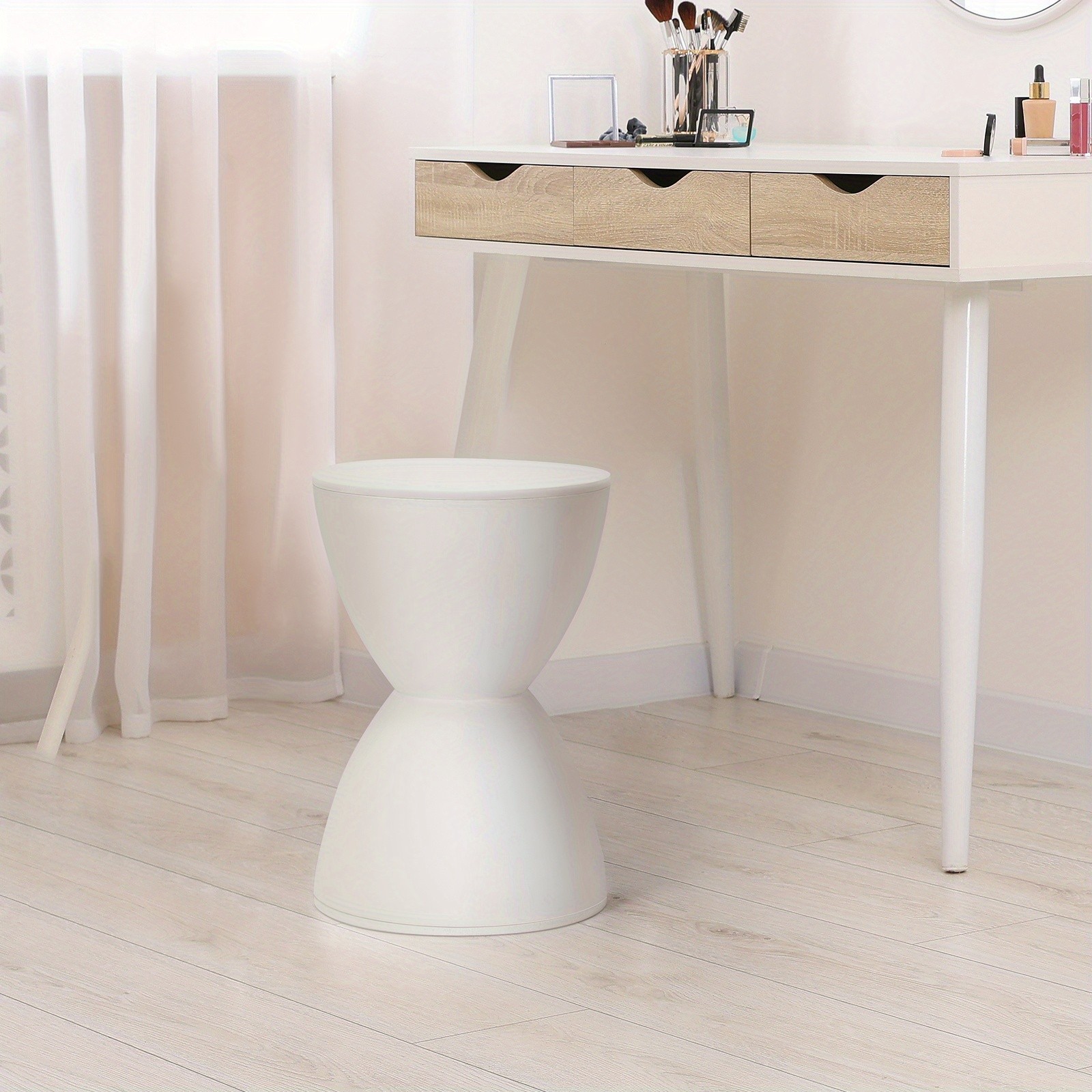Modern Hourglass Shaped Stool Round Stool Garden Stool Side Table Plant Table