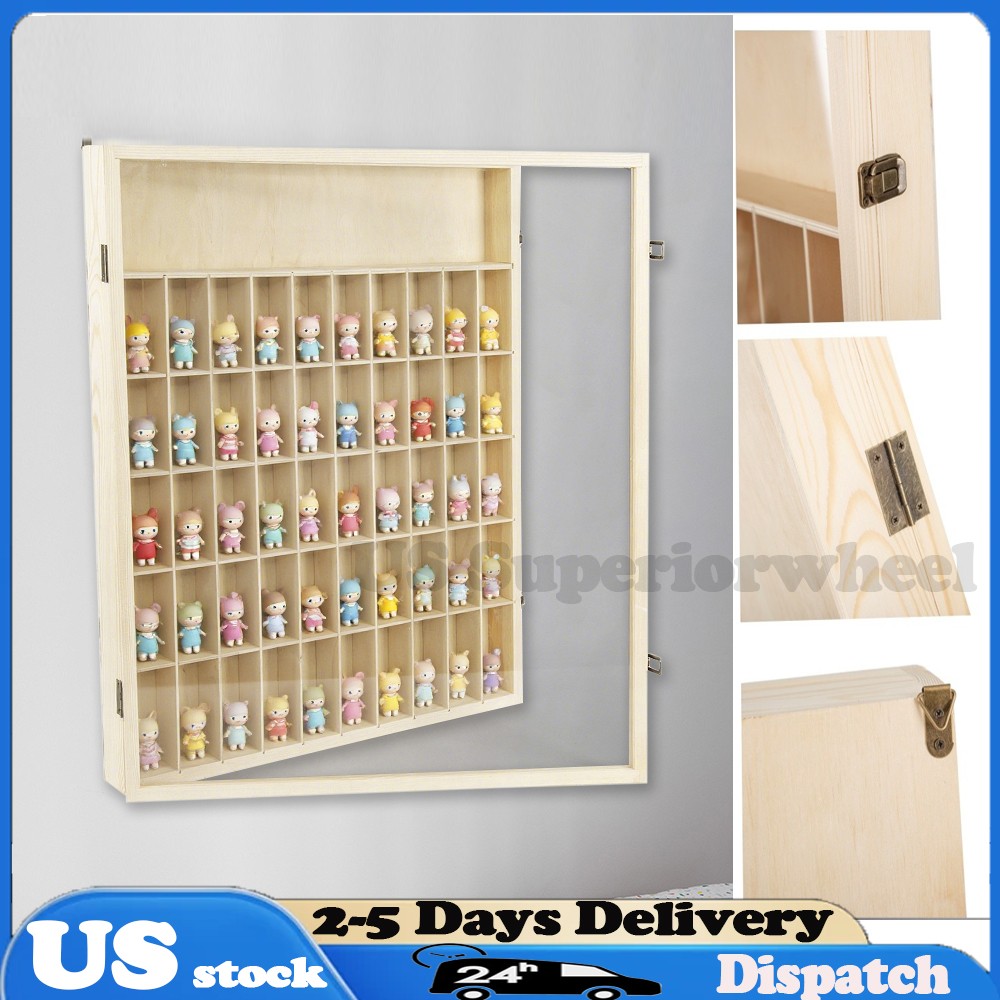 Car Diecast Display Case 6-Tier 1/64 Model 51 Car Compartment Matchbox with Door