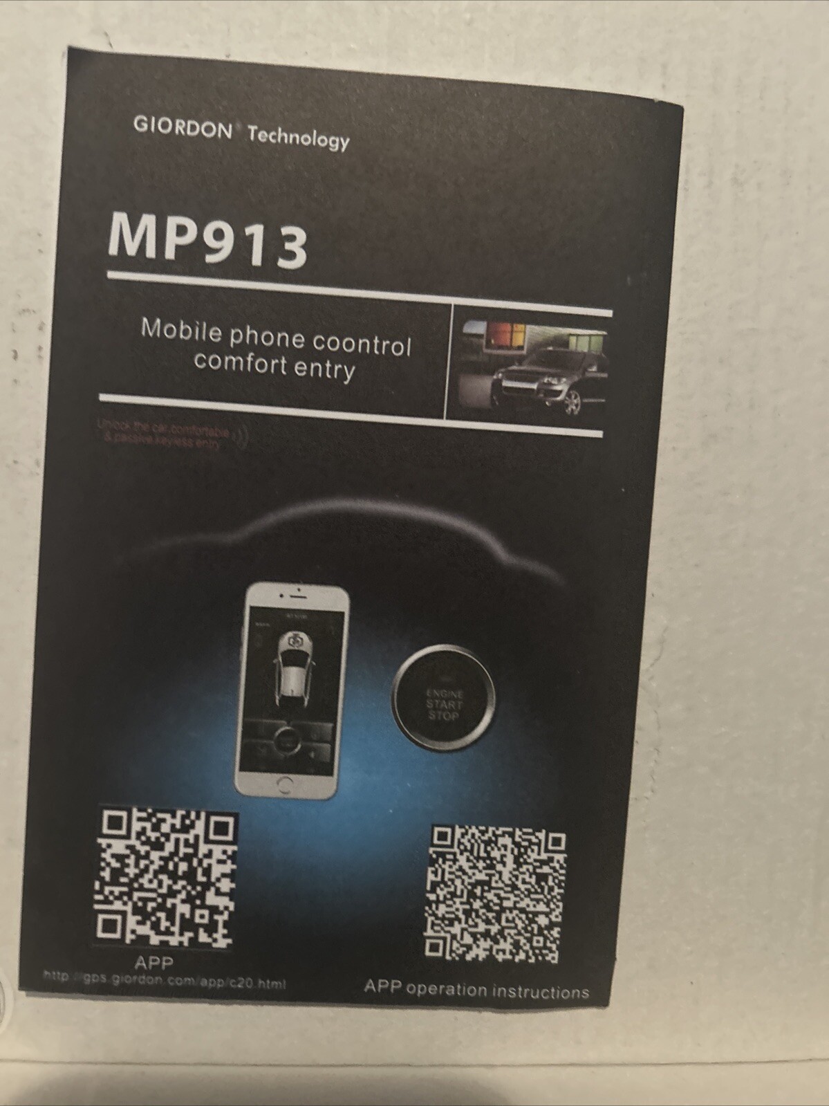 Giordon MP913 start keyless entry system! New in Box!